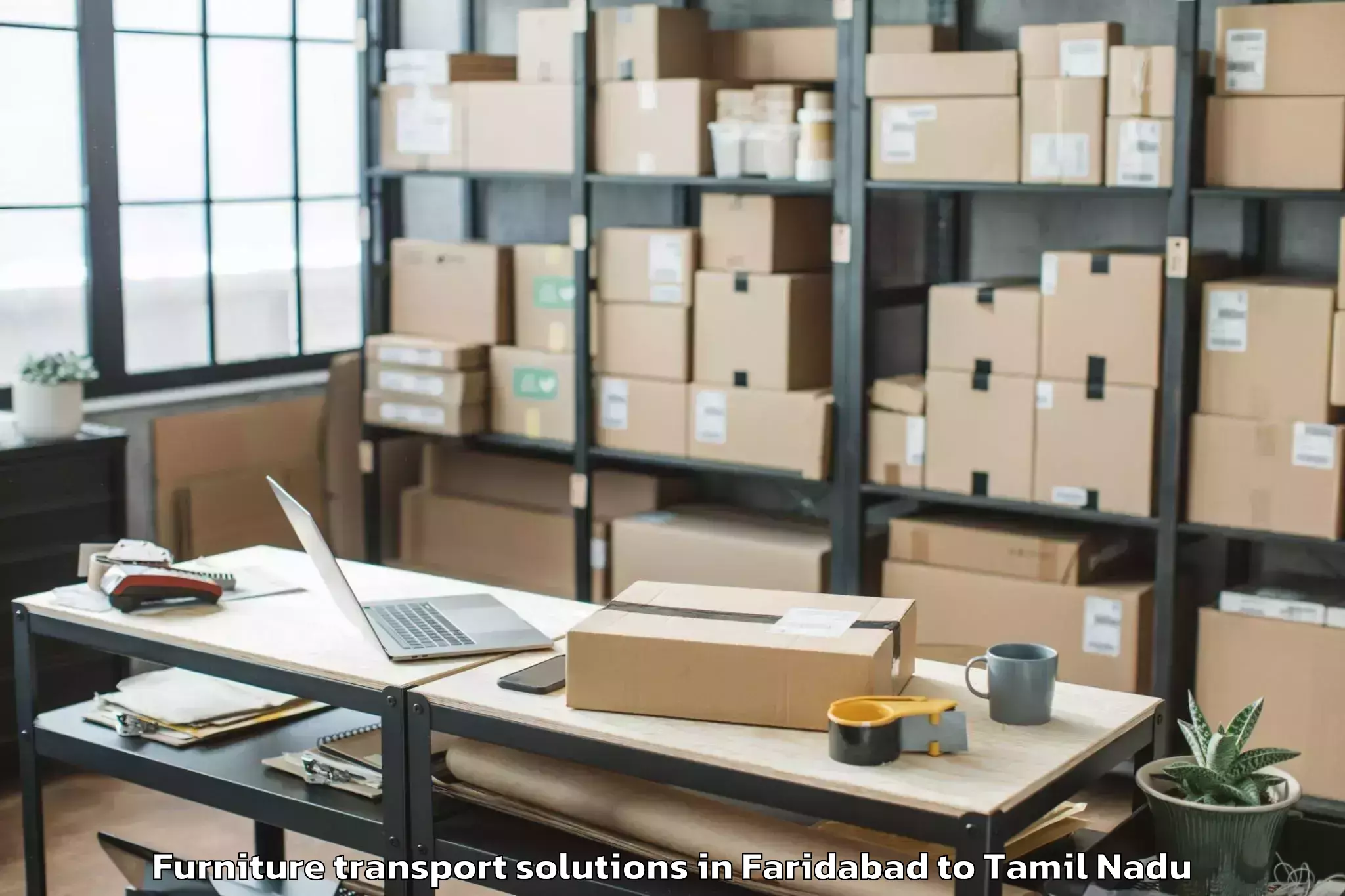 Quality Faridabad to Chennai Furniture Transport Solutions